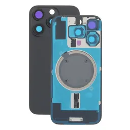 Apple iPhone 16 Pro - Hátsó üveg + Kamera lencse + Fémlemez + Magsafe mágnes (Black Titanium)