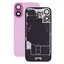 Apple iPhone 16 Plus - Hátsó üveg + Kamera lencse + Fémlemez + Magsafe mágnes (Pink)