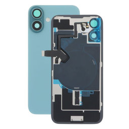 Apple iPhone 16 Plus - Hátsó üveg + Kamera lencse + Fémlemez + Magsafe mágnes (Teal)