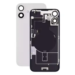 Apple iPhone 16 Plus - Hátsó üveg + Kamera lencse + Fémlemez + Magsafe mágnes (White)