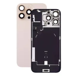 Apple iPhone 16 Pro Max - Hátsó üveg + Kamera lencse + Fémlemez + Magsafe mágnes (Desert Titanium)