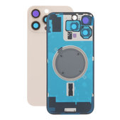 Apple iPhone 16 Pro Max - Hátsó üveg + Kamera lencse + Fémlemez + Magsafe mágnes (Desert Titanium)