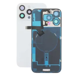 Apple iPhone 16 Pro Max - Hátsó üveg + Kamera lencse + Fémlemez + Magsafe mágnes (White Titanium)