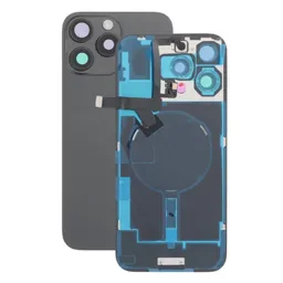 Apple iPhone 16 Pro Max - Hátsó üveg + Kamera lencse + Fémlemez + Magsafe mágnes (Black Titanium)