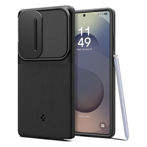 Spigen - Tok Optik Armor - Samsung Galaxy S25 Ultra, fekete