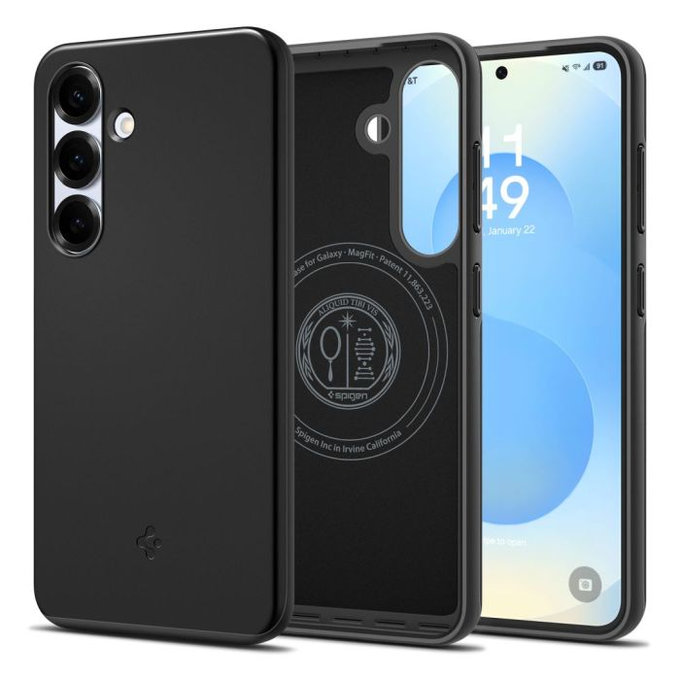 Spigen - Tok Thin Fit MagSafe-el - Samsung Galaxy S25, fekete