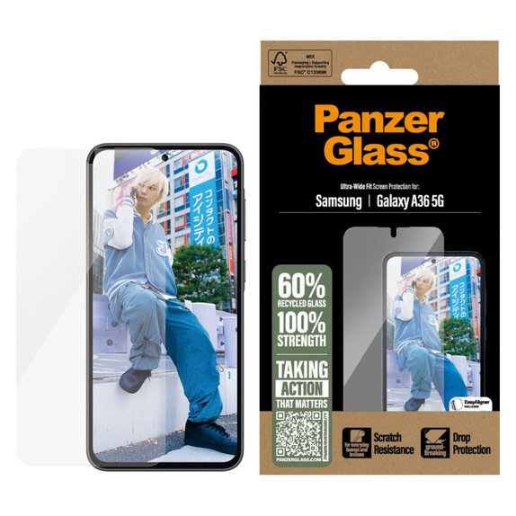UWF edzett üveg Samsung A36 5G készülékhez, Átlátszó, PanzerGlass