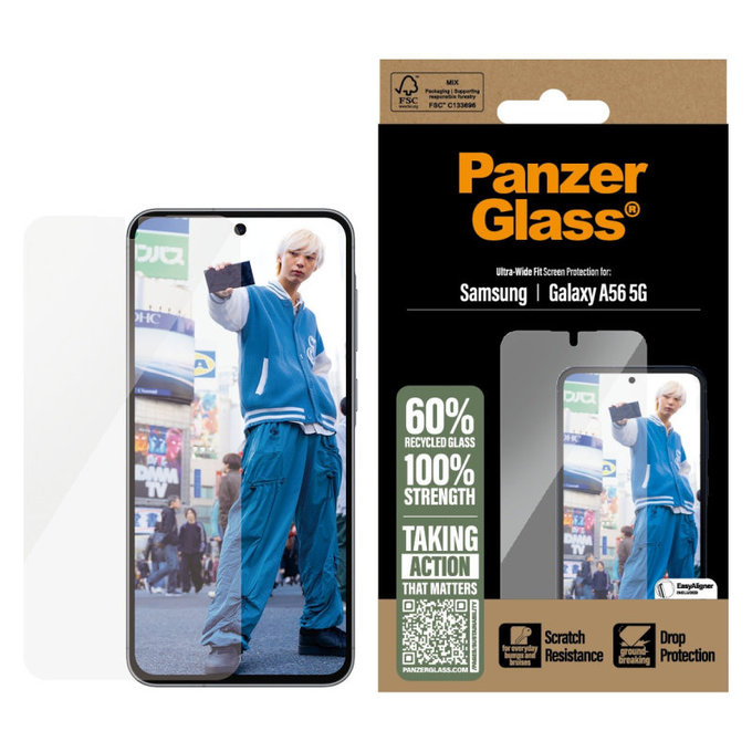 UWF edzett üveg Samsung A56 5G készülékhez, Átlátszó, PanzerGlass