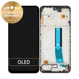 Xiaomi Redmi Note 12S 2303CRA44A - LCD Kijelző + Érintőüveg + Keret (Onyx Black) - 560001K7SR00 Genuine Service Pack
