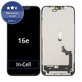 Kijelző In-Cell FHD iPhone 16e, Érintőüveg kerettel, FixPremium