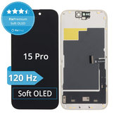 Apple iPhone 15 Pro - LCD Kijelző + Érintőüveg + Keret Soft OLED FixPremium 120Hz