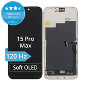 Apple iPhone 15 Pro Max - LCD Kijelző + Érintőüveg + Keret Soft OLED FixPremium 120Hz