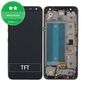 LG K40 - LCD Kijelző + Érintőüveg + Keret (Black) TFT