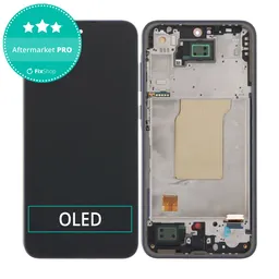 Samsung Galaxy A35 A356B - LCD Kijelző + Érintőüveg + Keret (Blue Black) OLED