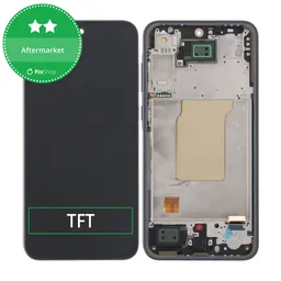 Samsung Galaxy A35 A356B - LCD Kijelző + Érintőüveg + Keret (Blue Black) OLED