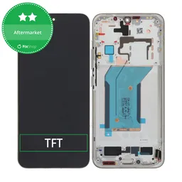 Xiaomi 14 23127PN0CC - LCD Kijelző + Érintőüveg + Keret (White) TFT