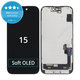 Kijelző Soft OLED iPhone 15, Érintőüveg kerettel, DIAGNOSTIC