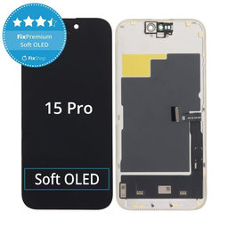 Apple iPhone 15 Pro - LCD Kijelző + Érintőüveg + Keret Soft OLED FixPremium JCID