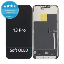 Apple iPhone 13 Pro - LCD Kijelző + Érintőüveg + Keret Soft OLED FixPremium JCID