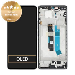 Xiaomi Redmi Note 14 Pro 4G 24116RACCG - LCD Kijelző + Érintőüveg + Keret (Midnight Black) - 560003000O600 Genuine Service Pack
