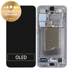 Samsung Galaxy S25 - LCD Kijelző + Érintőüveg + Keret (Silver Shadow) - GH82-36329A Genuine Service Pack