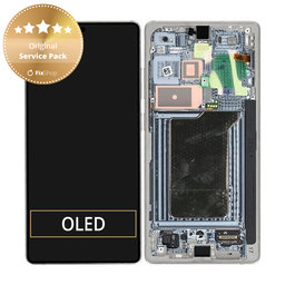 Samsung Galaxy S25 Ultra - LCD Kijelző + Érintőüveg + Keret (Titanium Silver) - GH82-36387A Genuine Service Pack