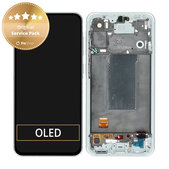 Samsung Galaxy A56 A566E - LCD Kijelző + Érintőüveg + Keret (Awesome Lightgray) - GH82-36829B Genuine Service Pack