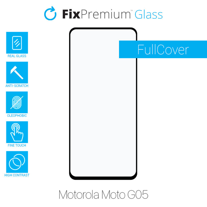 FixPremium FullCover Glass - Edzett üveg - Motorola Moto G05