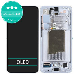 Samsung Galaxy S25 - LCD Kijelző + Érintőüveg + Keret (Icyblue) OLED
