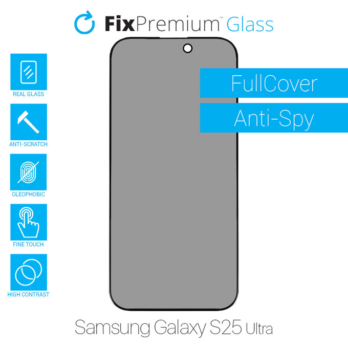 FixPremium Privacy Anti-Spy Glass - Edzett üveg - Samsung Galaxy S25 Ultra