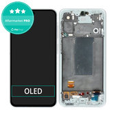 Samsung Galaxy A56 A566E - LCD Kijelző + Érintőüveg + Keret (Awesome Lightgray) OLED