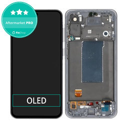 Samsung Galaxy A56 A566E - LCD Kijelző + Érintőüveg + Keret (Awesome Graphite) OLED