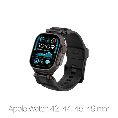 Spigen - Szíj Durapro Armor Apple Watch (42, 44, 45, 49mm), Black Edition