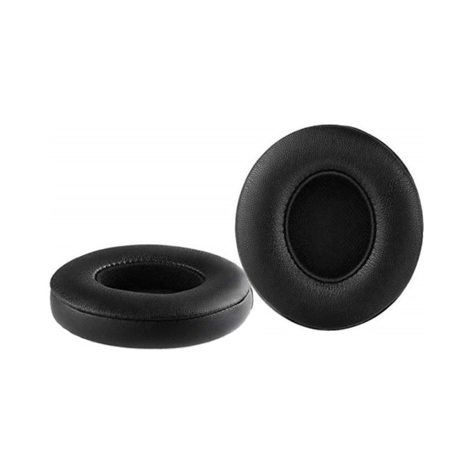 Csere fülpárnák Beats Solo 2, 3 fejhallgatóhoz, Memóriahab + PU bőr, Fekete, 1 pár