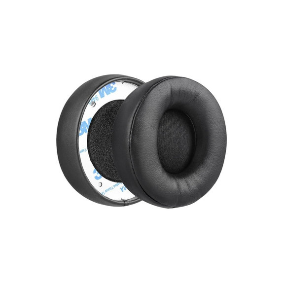 Csere fülpárnák Beats Solo Pro, Wireless fejhallgatóhoz, Memóriahab + PU bőr, Fekete, 1 pár