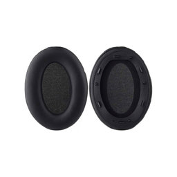 Csere fülpárnák Sony WH-1000XM3 fejhallgatóhoz, Memóriahab + PU bőr, Fekete, 1 pár