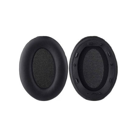 Csere fülpárnák Sony WH-1000XM3 fejhallgatóhoz, Memóriahab + PU bőr, Fekete, 1 pár