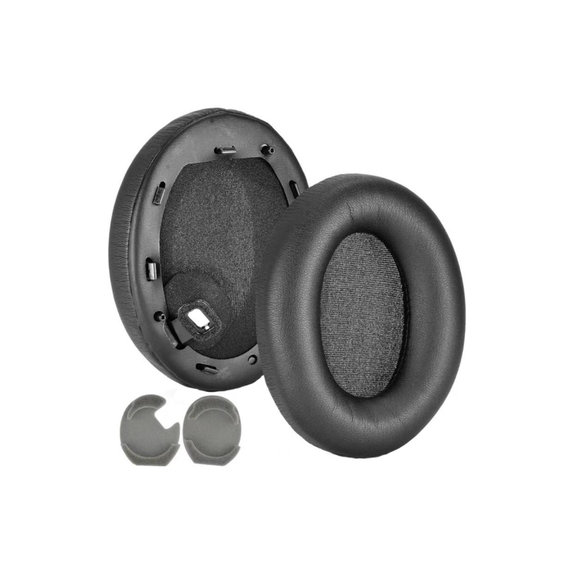 Csere fülpárnák Sony WH-1000XM4 fejhallgatóhoz, Memóriahab + PU bőr, Fekete, 1 pár