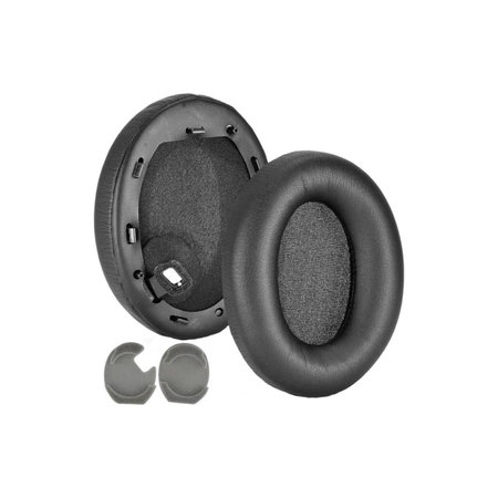 Csere fülpárnák Sony WH-1000XM4 fejhallgatóhoz, Memóriahab + PU bőr, Fekete, 1 pár