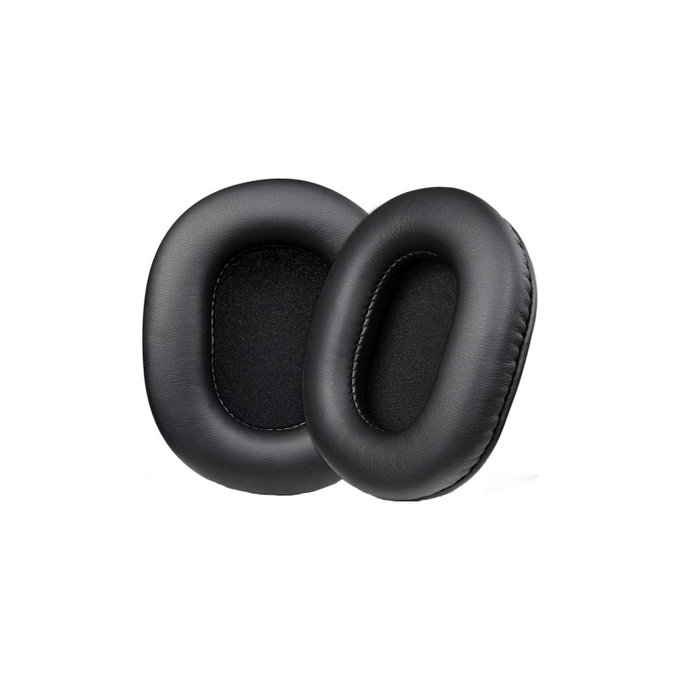 Csere fülpárnák Sony MDR-7506 fejhallgatóhoz, Memóriahab + PU bőr, Fekete, 1 pár