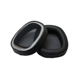 Csere fülpárnák Logitech G433 fejhallgatóhoz, Memóriahab + PU bőr, Fekete, 1 pár