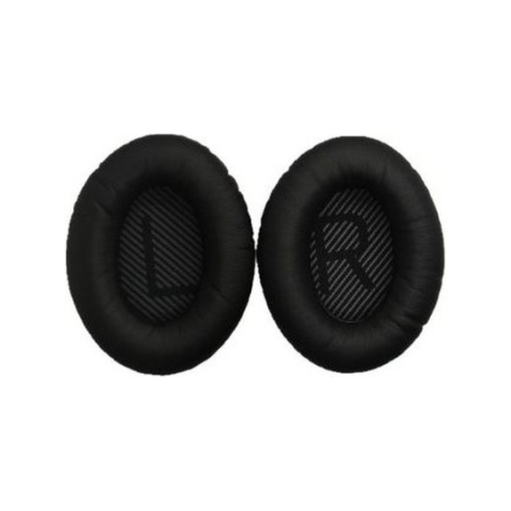 Csere fülpárnák Bose QuietComfort 35 fejhallgatóhoz, Memóriahab + PU bőr, Fekete, 1 pár