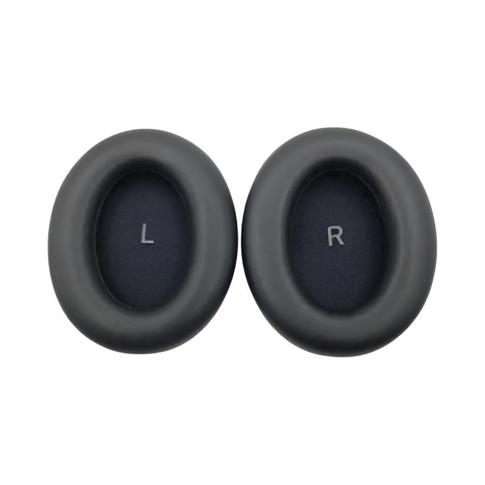 Csere fülpárnák Sennheiser Momentum 4.0 fejhallgatóhoz, Memóriahab + PU bőr, Fekete, 1 pár