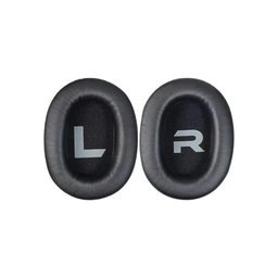 Csere fülpárnák AKG K361, K371 fejhallgatóhoz, Memóriahab + PU bőr, Fekete, 1 pár