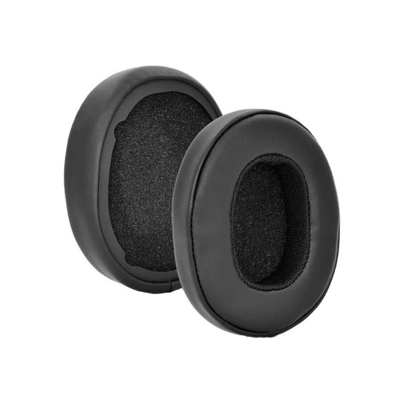 Csere fülpárnák Skullcandy Hesh 3.0, Crusher fejhallgatóhoz, Memóriahab + PU bőr, Fekete, 1 pár