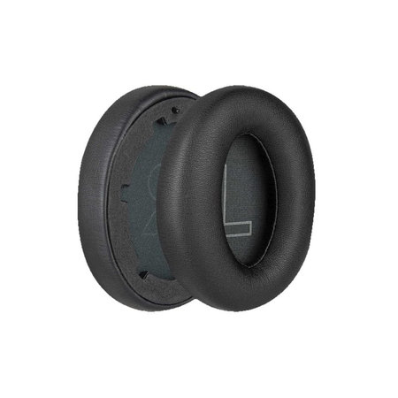 Csere fülpárnák Anker Soundcore Life Q20 fejhallgatóhoz, Memóriahab + PU bőr, Fekete, 1 pár