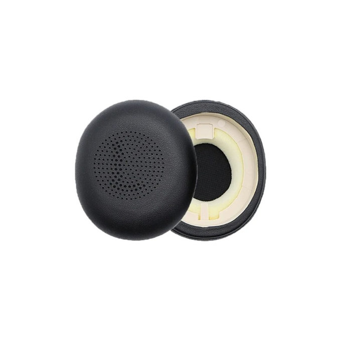 Csere fülpárnák Jabra Evolve 2 65UC, Elite 45H fejhallgatóhoz, Memóriahab + PU bőr, Fekete, 1 pár