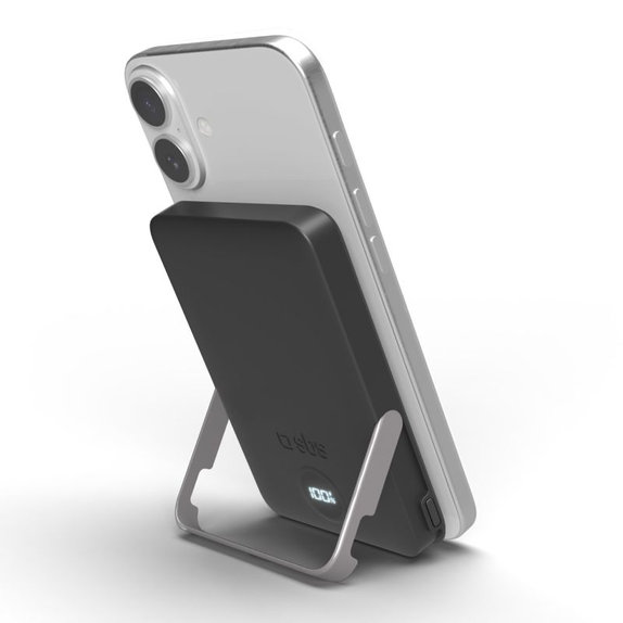 SBS - PowerBank 5000mAh, 20W, Power Delivery, Mag Stand, fekete