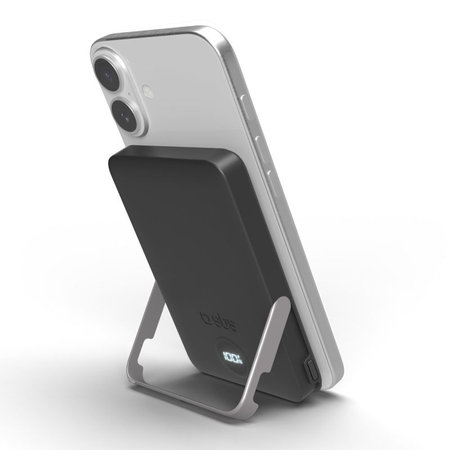 SBS - PowerBank 5000mAh, 20W, Power Delivery, Mag Stand, fekete