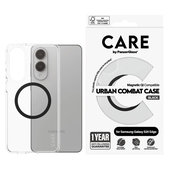 Tok Urban Combat fekete QI-val Samsung Galaxy S25 Edge készülékhez, Átlátszó, PanzerGlass